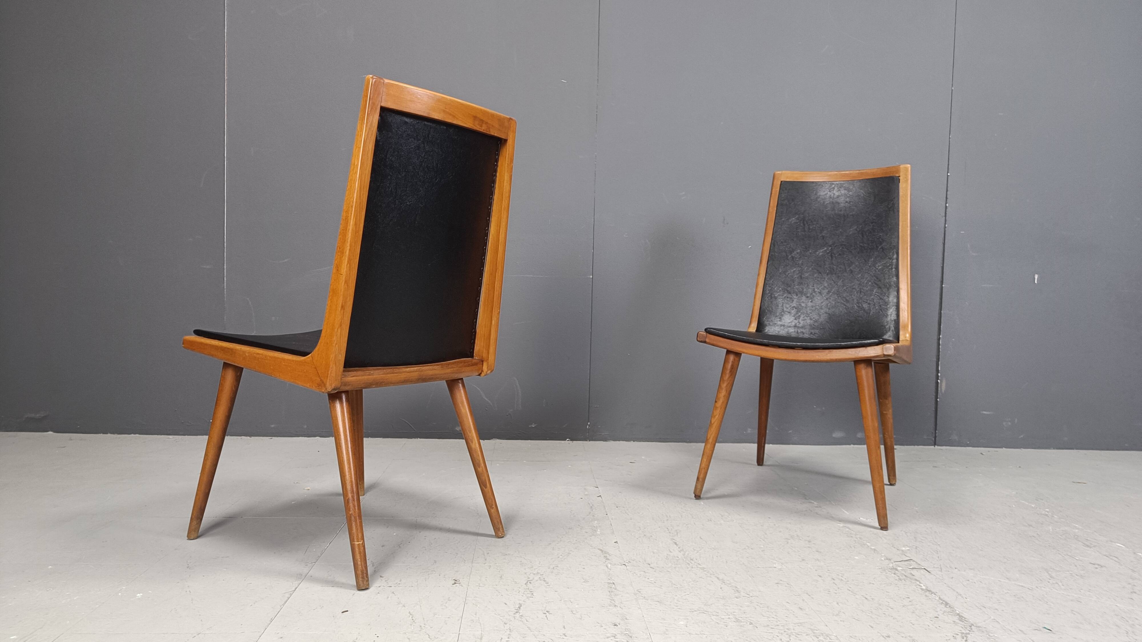 Mid century italian dining chairs, set of 6 - 1950s