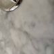 Marble cheese platter and silver metal 1970