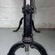 Set of two bistro tables in marble and wrought iron