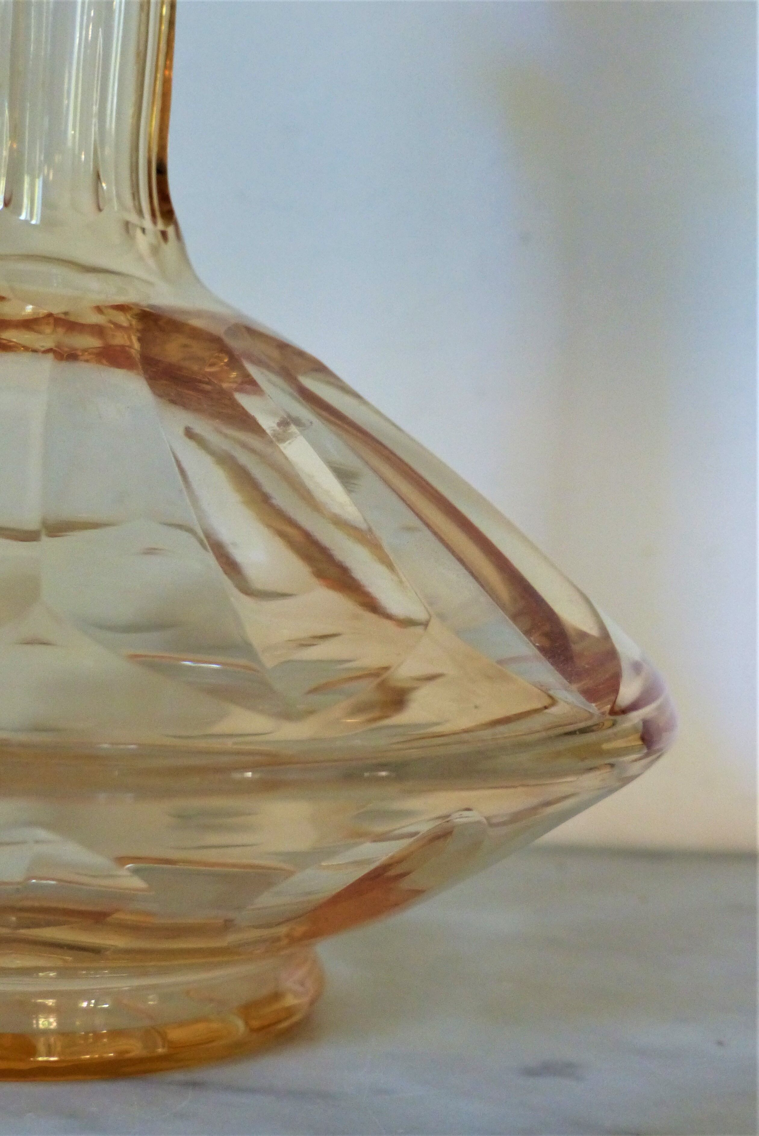 Amber crystal carafe