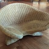 Vintage rattan meditation chair