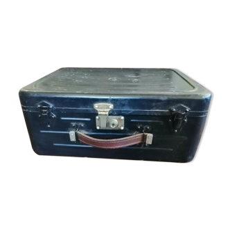 Beautiful old suitcase Vintage 1970s in marine metal army boat captain