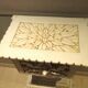 Imperio console with bespoke faceted glass