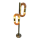 Brass and Murano glass floor lamp