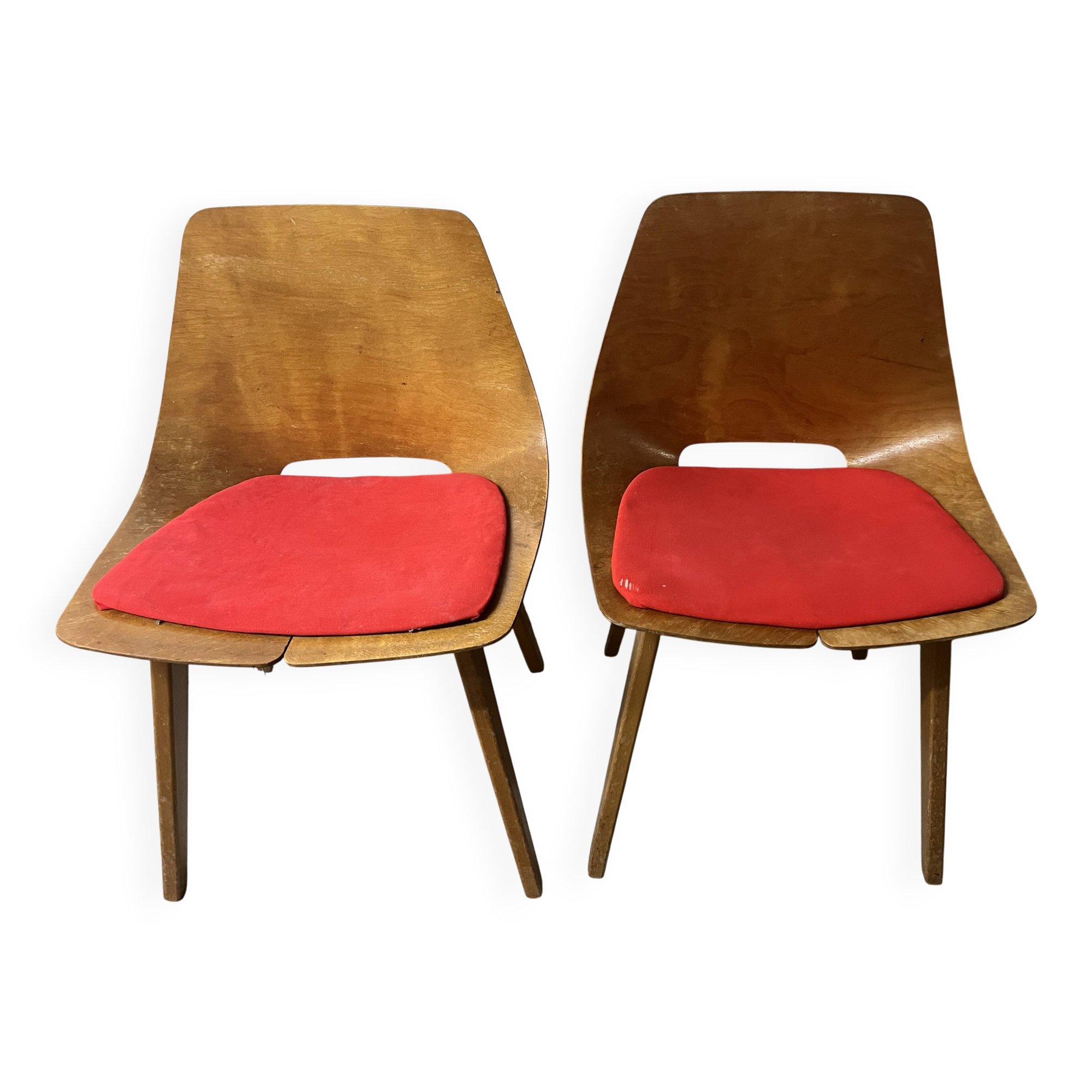 Pair of Tonneau chairs by Pierre Guarriche