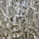 Space age glass hanging chandelier