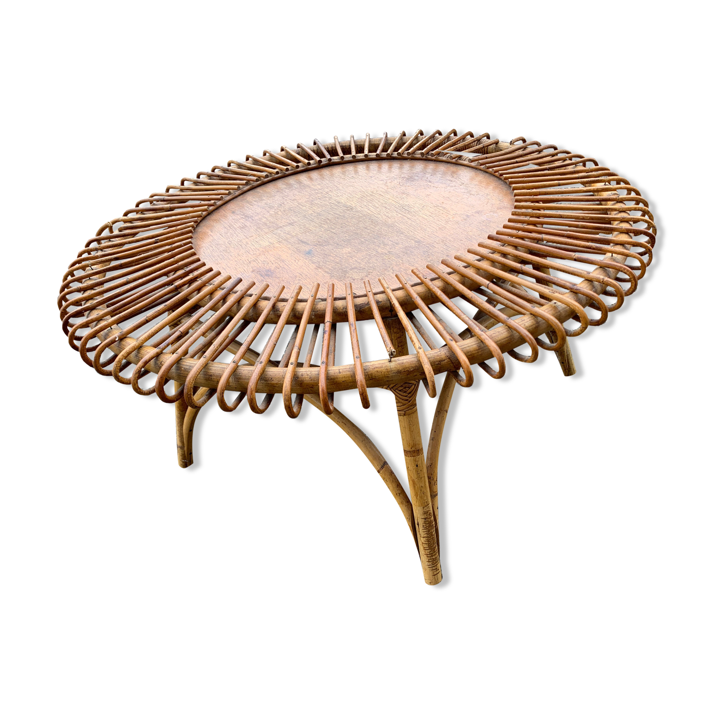 Table basse en bambou