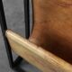 Mid-Century Magazine Holder in Metal, Wood and Leather, Belgium 1960s