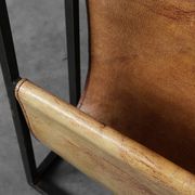 Mid-Century Magazine Holder in Metal, Wood and Leather, Belgium 1960s