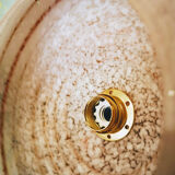 Pink and gold granite glass hanging