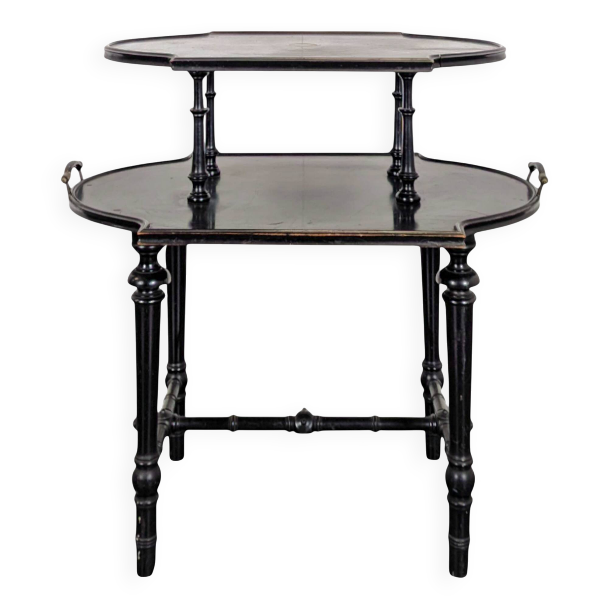 Table à thé en bois noirci époque Napoléon III