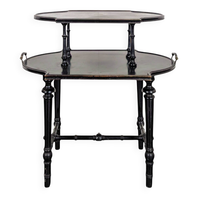 Table à thé en bois noirci époque Napoléon III