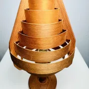 Model B-119/1 Pine Veneer Conical Table Lamp By Hans-Agne Jakobsson For Ab Markaryd, Sweden 1960S