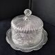 Cheese bell on its tray from the Scailmont Hamage glassworks
