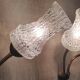 Articulated double light wall sconces in brass and glass - mid 20th century.