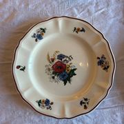 Set of 11 antique plates in Sarreguemines earthenware – Agre decoration