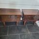 Pair of vintage 70s walnut bedside tables