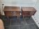 Pair of vintage 70s walnut bedside tables