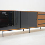 1970's Mahogany & Glass Commode, Czechoslovakia