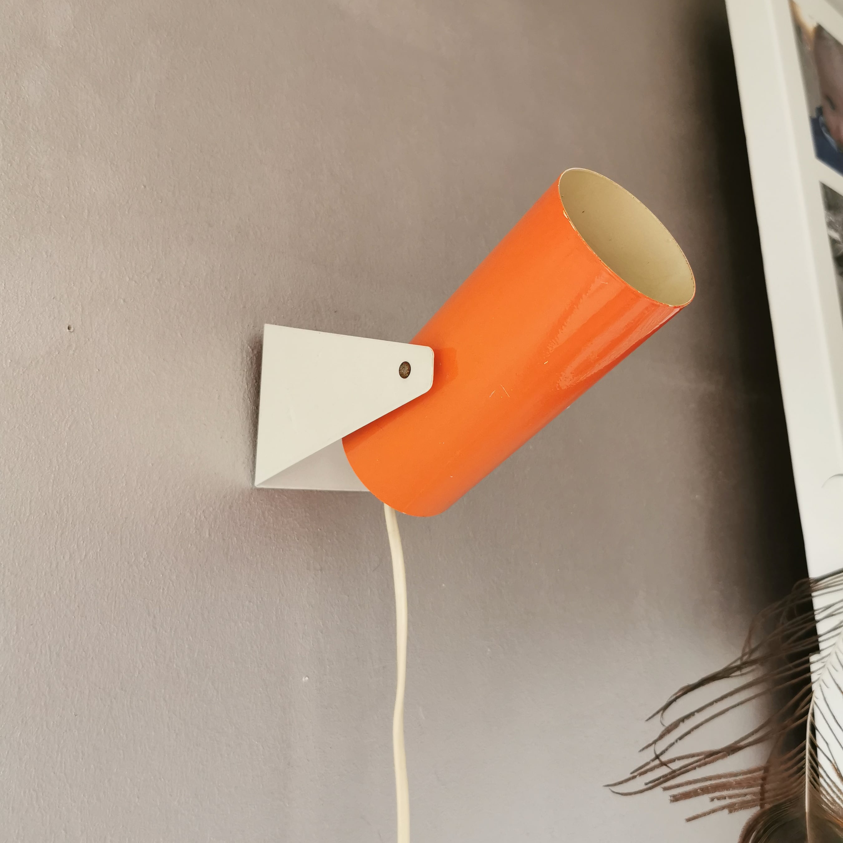 Vintage metal desk lamp wall lamp from the seventies