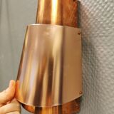 Unique copper wall lamp by Danish architect Bent Karlby. Made for the Østerport hotel in Copenhagen.