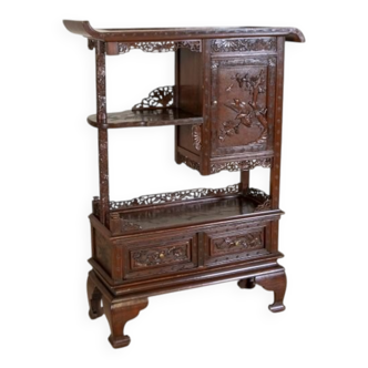 Antique Japanese Cabinet in Exotic Wood
