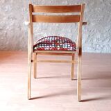 Restored bridge office chair with vintage compass feet from the 50s