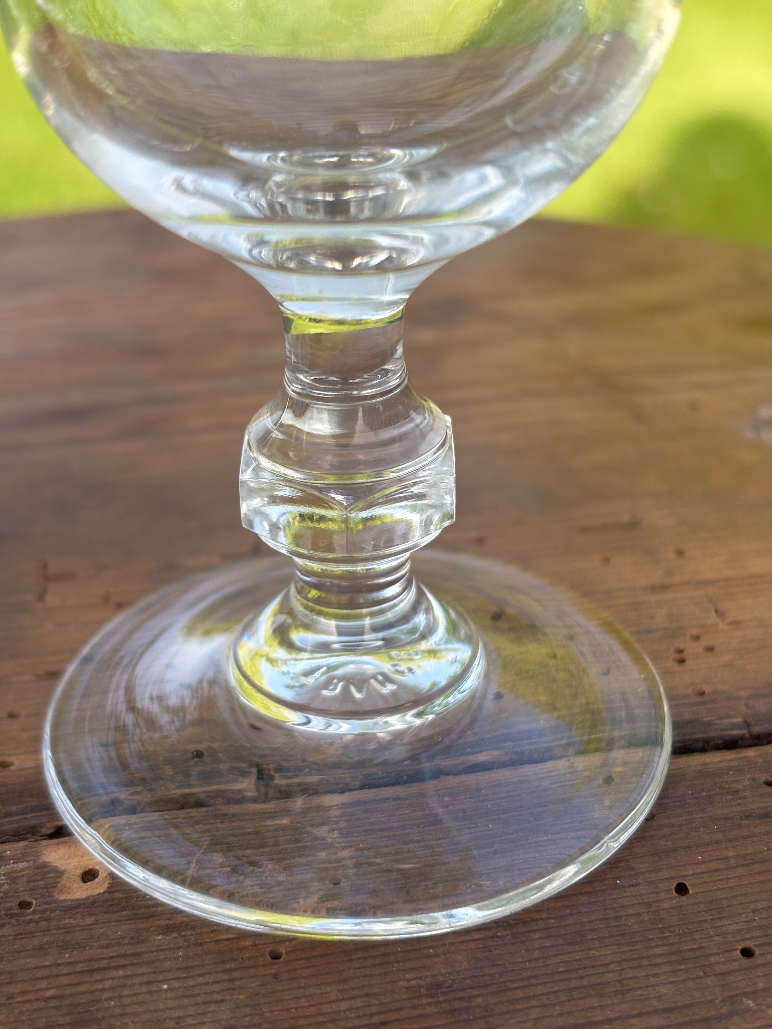 Vintage set of 6 floral champagne flutes