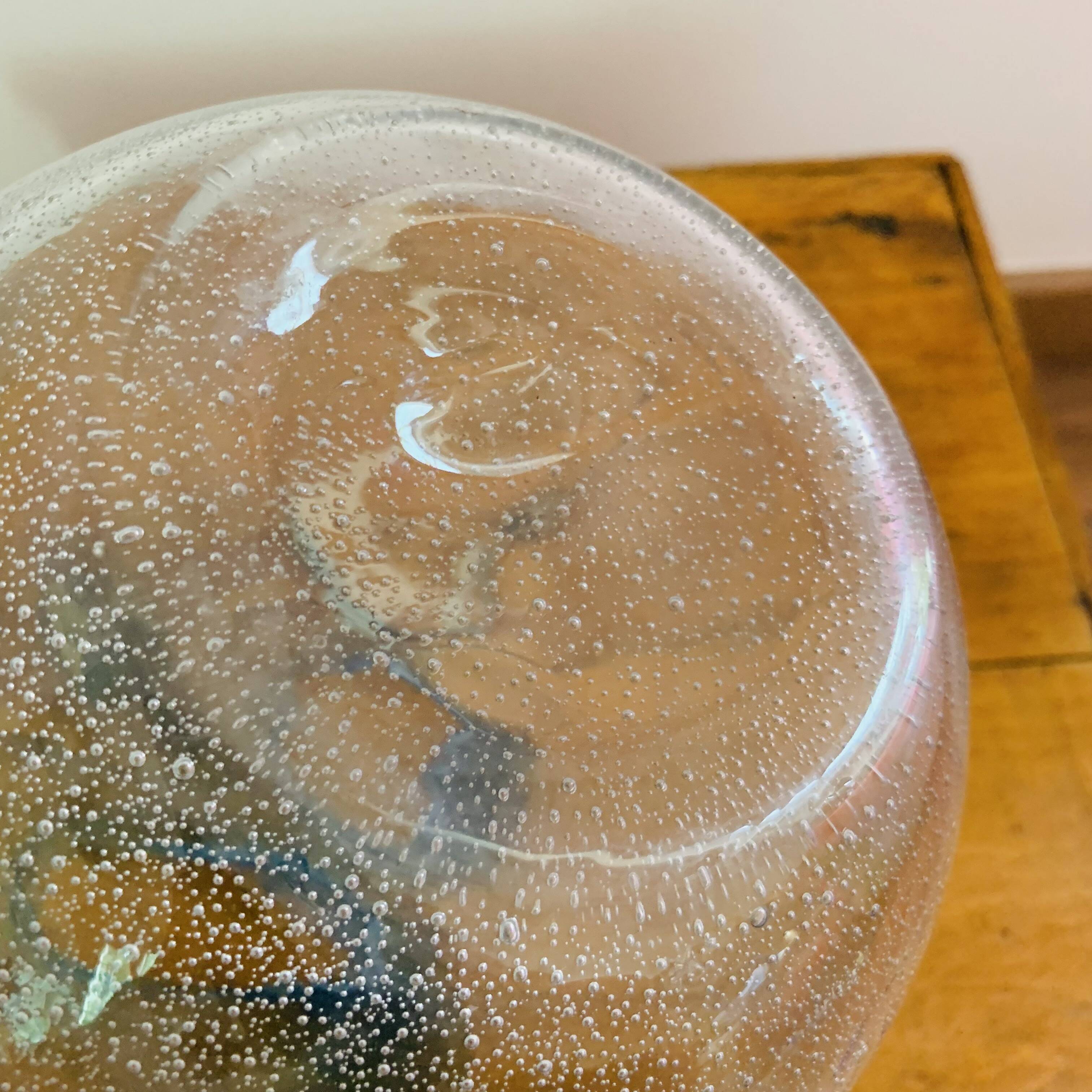 Bubble glass vase