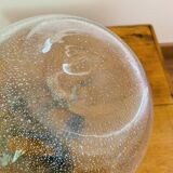 Vase en verre bullé