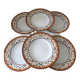 Carven Paris soup plates, Yves Deshoulières porcelain, 1990