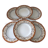 Assiettes creuses Carven Paris porcelaine Yves Deshoulières 1990