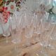 Lot de 10 flûtes à champagne en verre ciselé