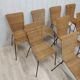 Lot de 10 chaises vintage osier et métal