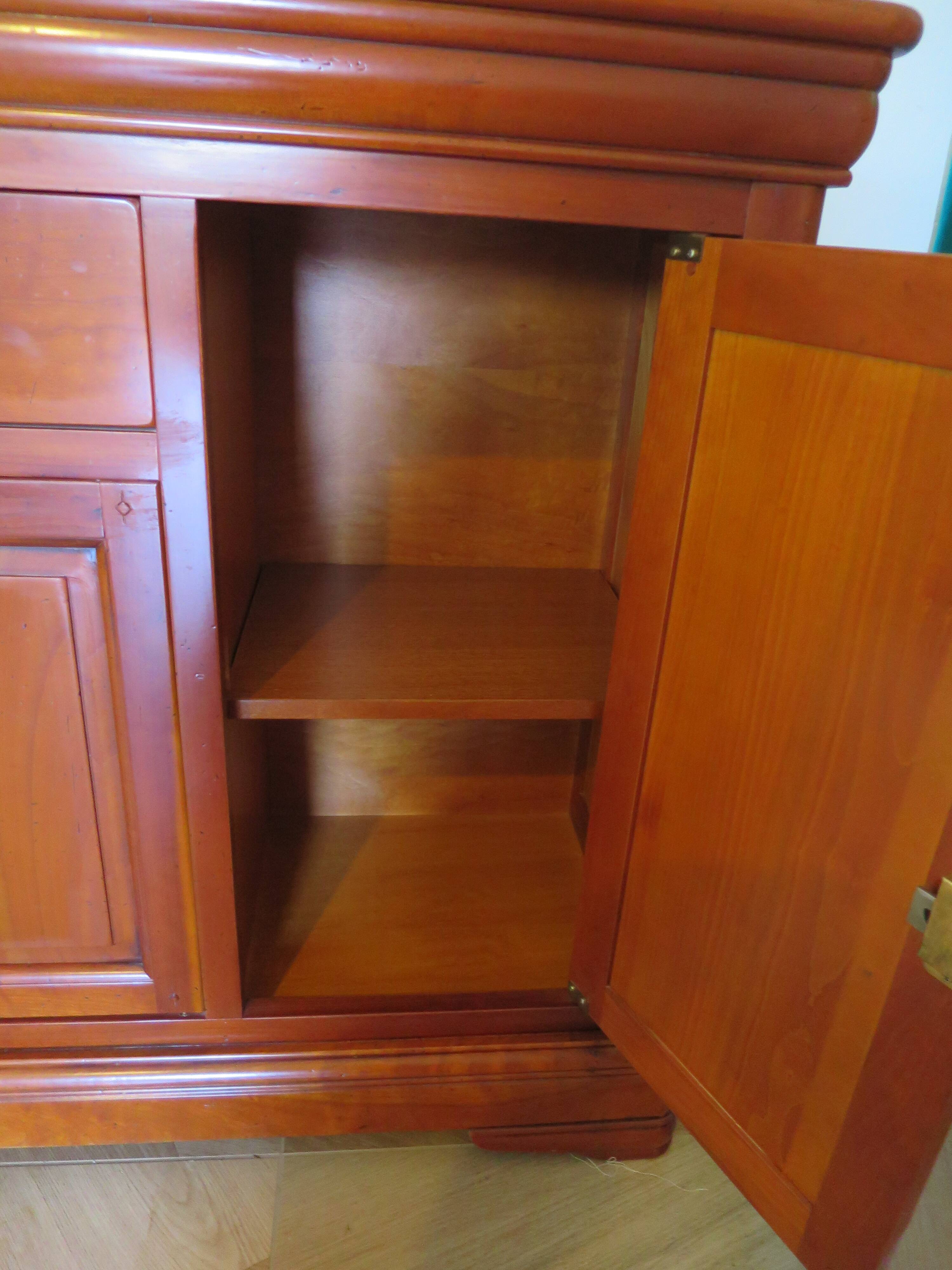 Sideboard - Long entrance cabinet - 1 drawer - 3 doors - solid wood - Louis Philippe