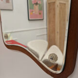 Scandinavian teak mirror