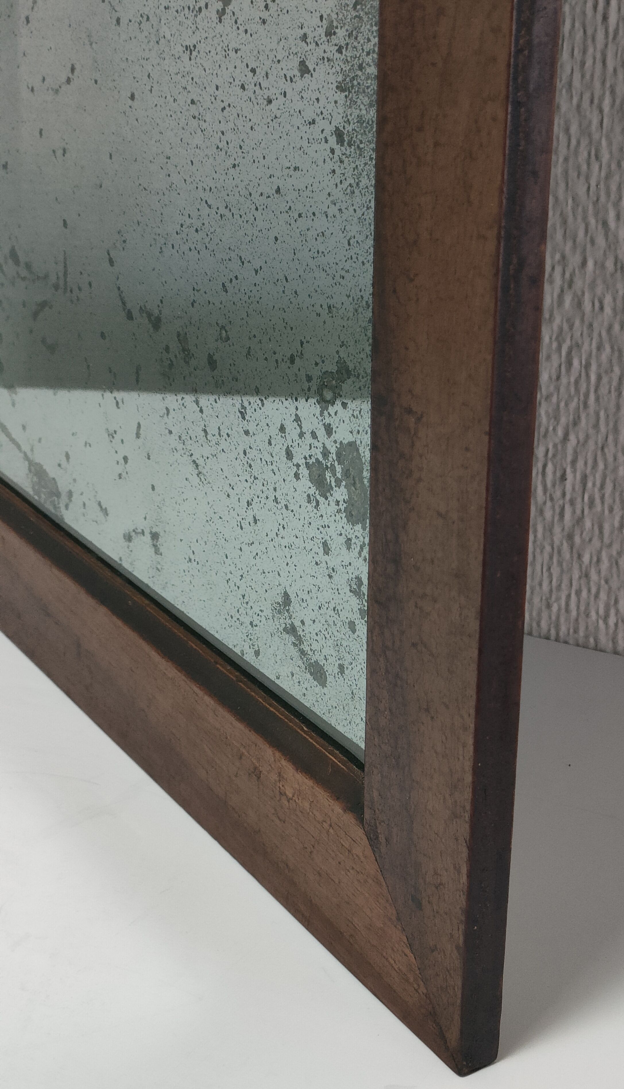 Solid wood mirror and patinated ice early twentieth century