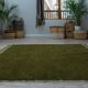 Tapis bérbere vert olive en laine taille 170cmx300cm
