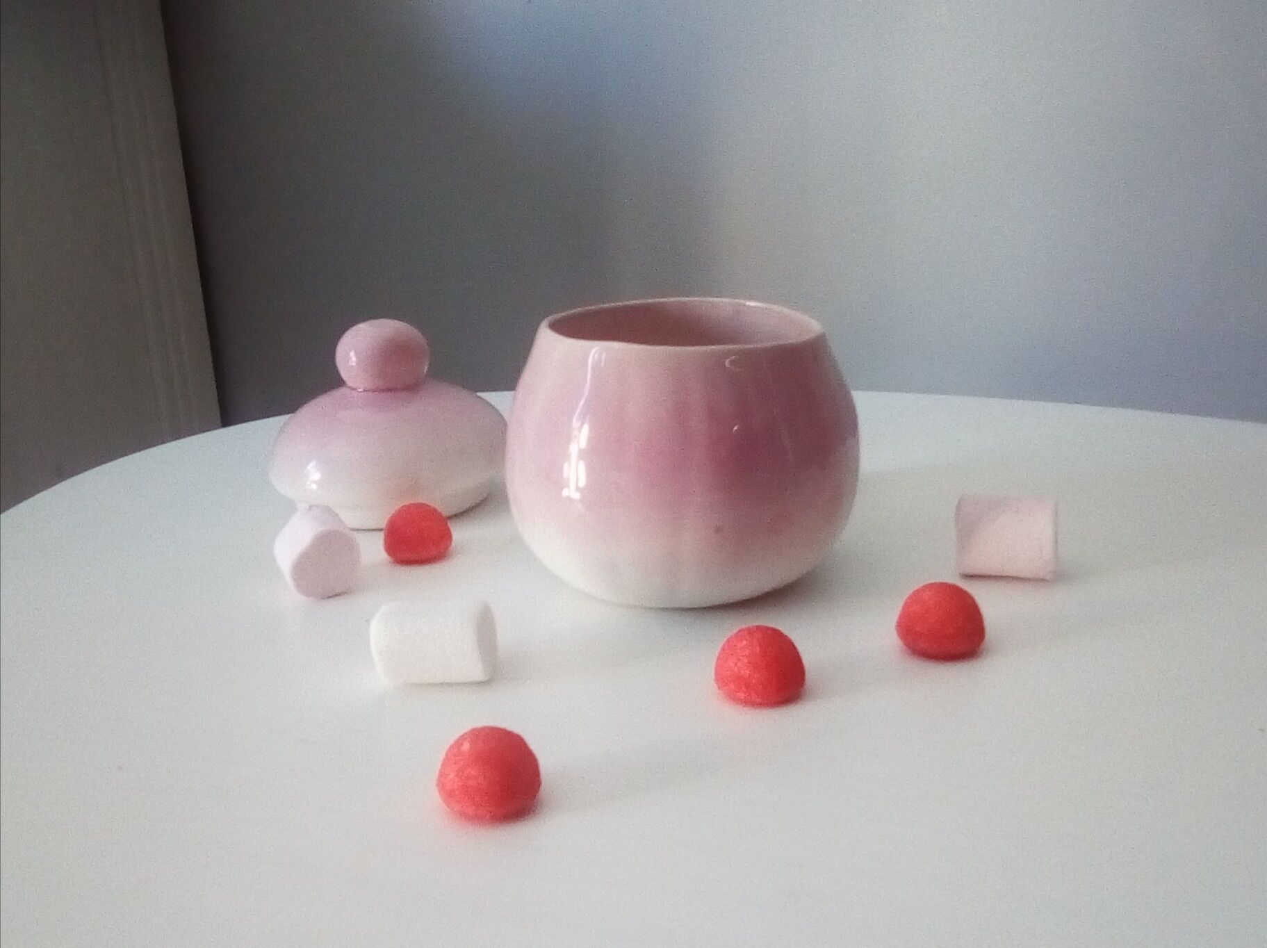 Vintage mushroom candy in porcelain