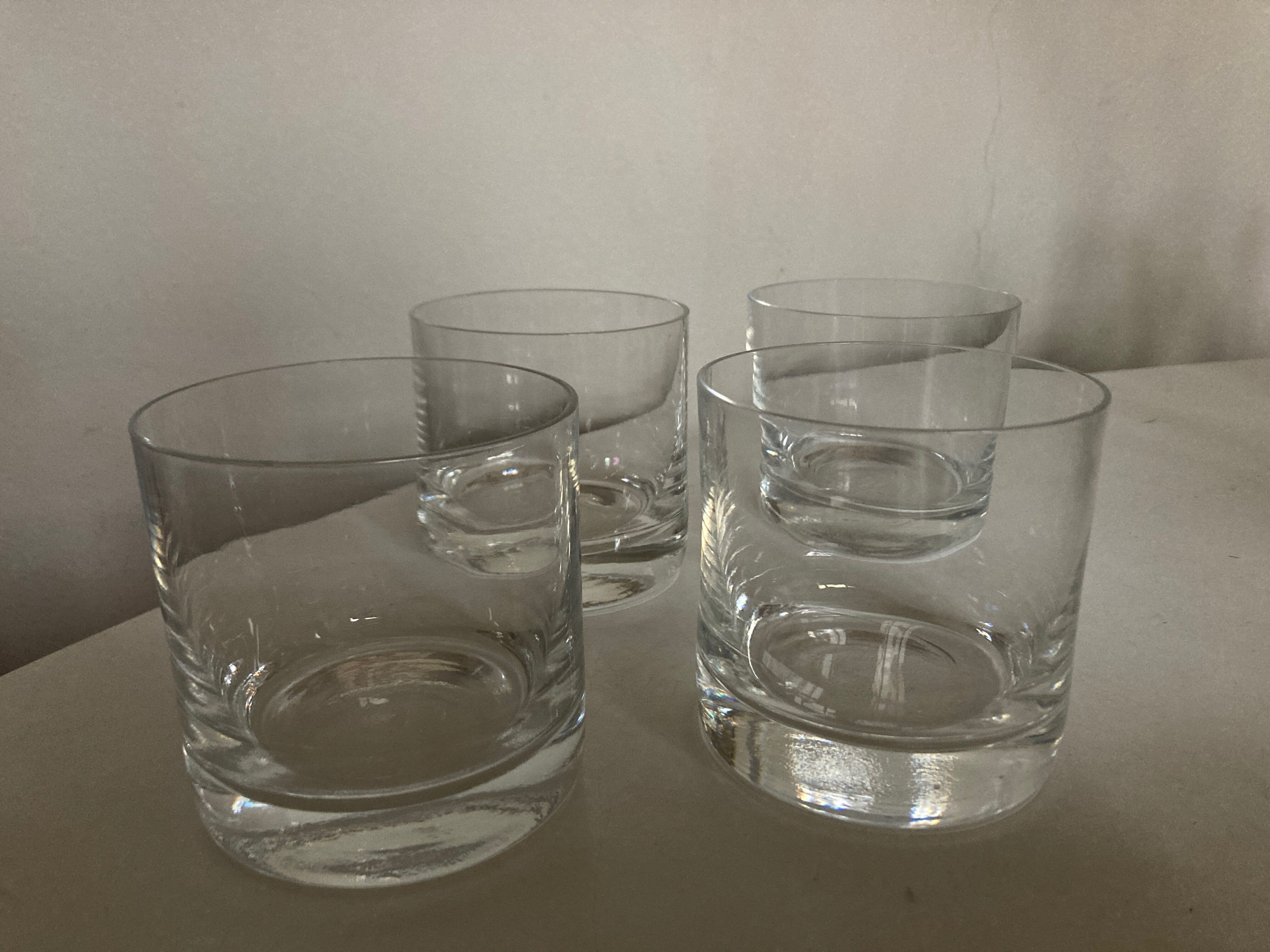 Product BHV Set of 4 smooth solid crystal whisky glasses