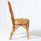 Set of 4 rattan and floral fabric chairs
