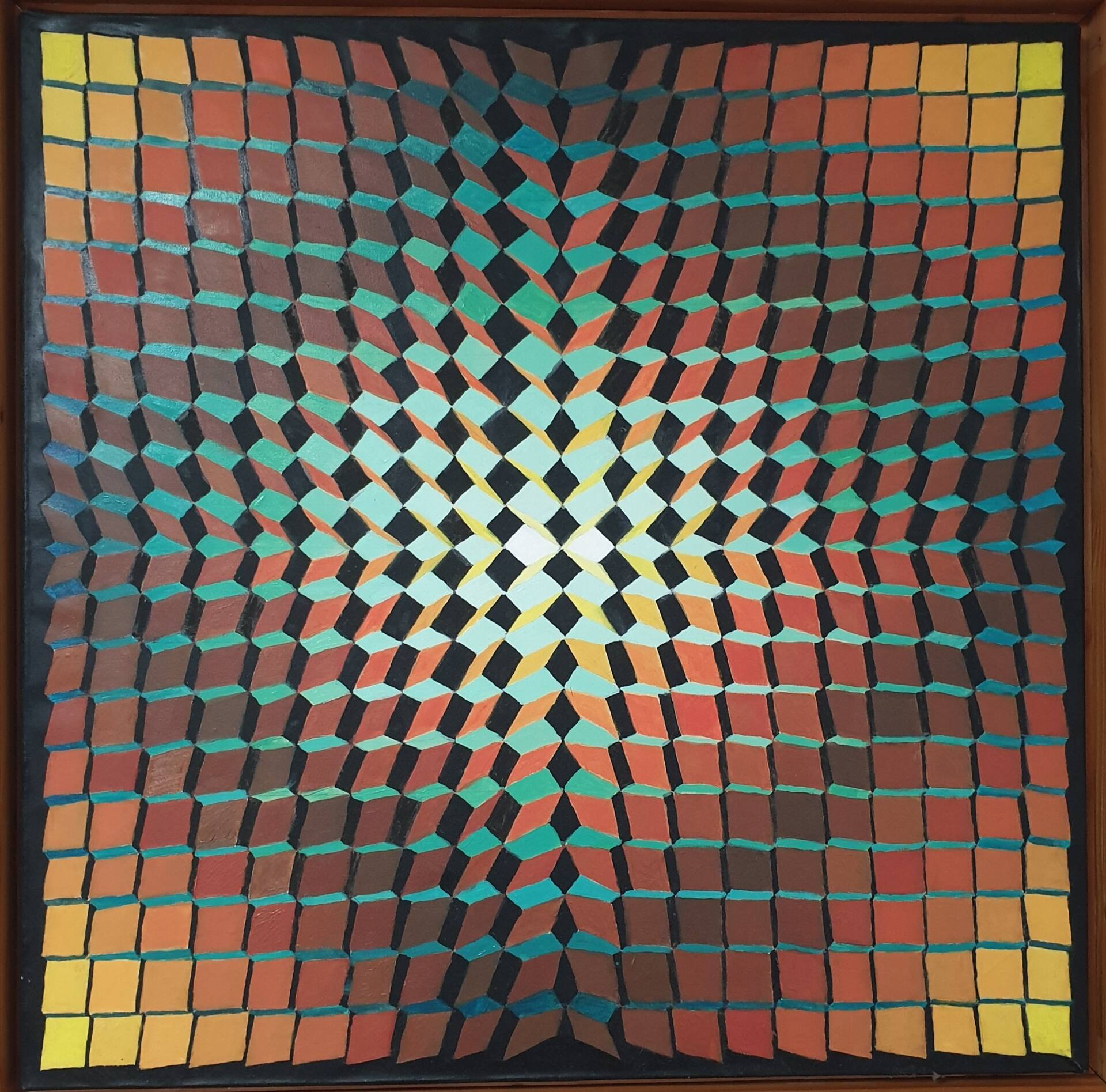 Tableau/Optical art/oil on canvas/78x78x2cm