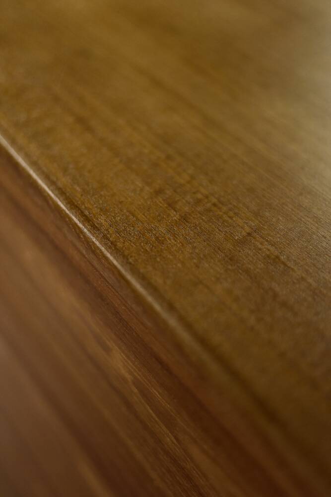 Mid-century modern Danish high chest of drawers in teak with brass handles, 1960s