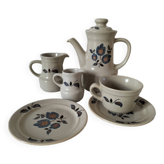 Enameled stoneware set Faïencerie Saint Amand model Sologne