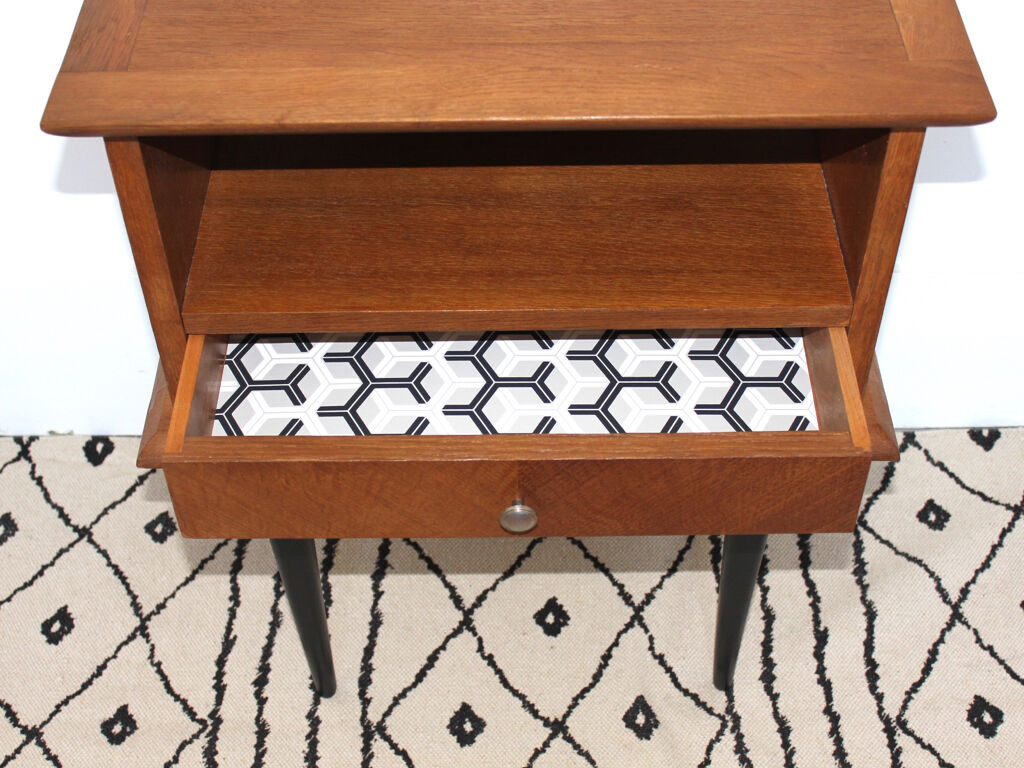 Vintage wooden bedside table