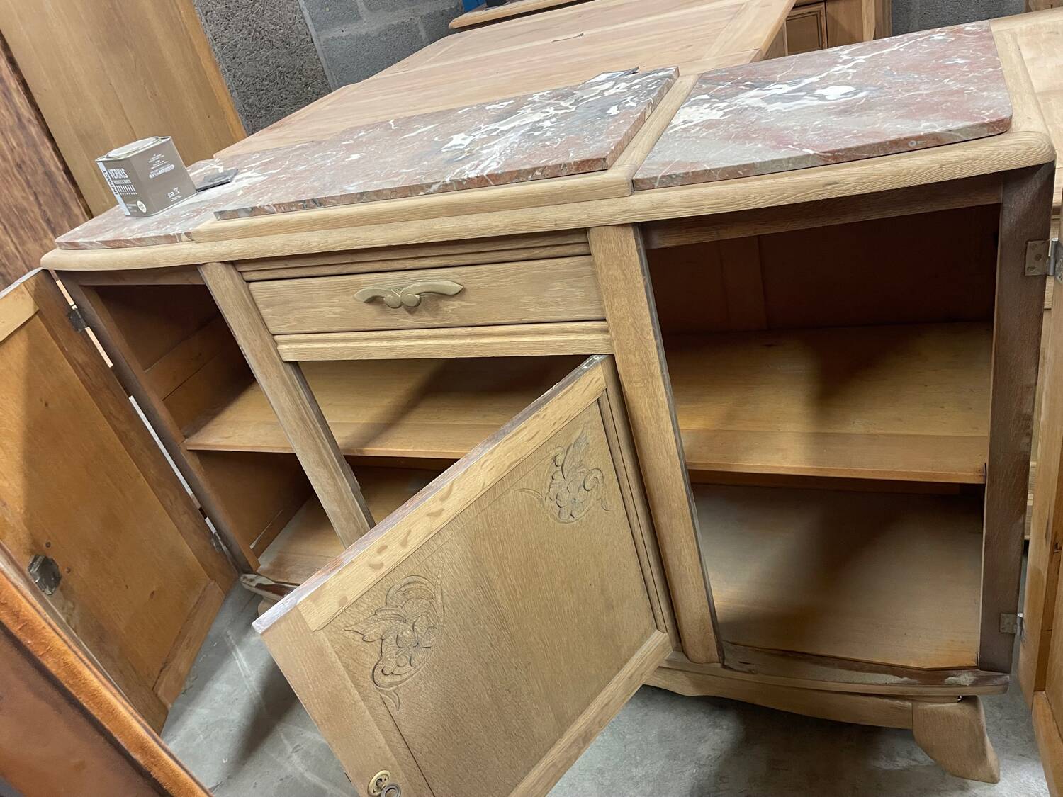 1950s Art Deco airbrushed sideboard