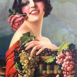 Poster / Old advertising on cardboard