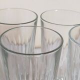 Six verres à anisette de bistrot vintages