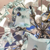 Sputnik chandelier cut glass 1960