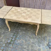 Table à manger Louis XV décapée en chêne massif 1970 215cm